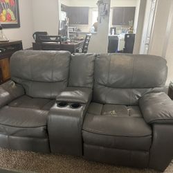 Reclining Loveseat & Sofa Set – Still Comfortable, Needs Covers