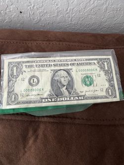 Rare 8006th one dollar bill.