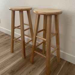 29 in High Wooden Bar Stools Set Of 2 Still Available 