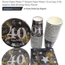 40th Birthday Party Supplies