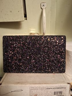 Black Glitter Clutch Evening Bag