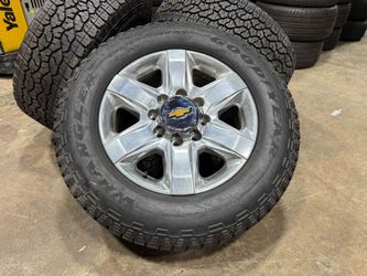 FREE DELIVERY 4X OEM 2023 Chevrolet Polished Silverado 2500HD 3500 Wheel 20" 5962 GOODYEAR 97%
