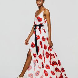NWT Serena Bute Ibiza Maxi Dress - White/Red Poppy Size S ( 4-6 )Pd $590