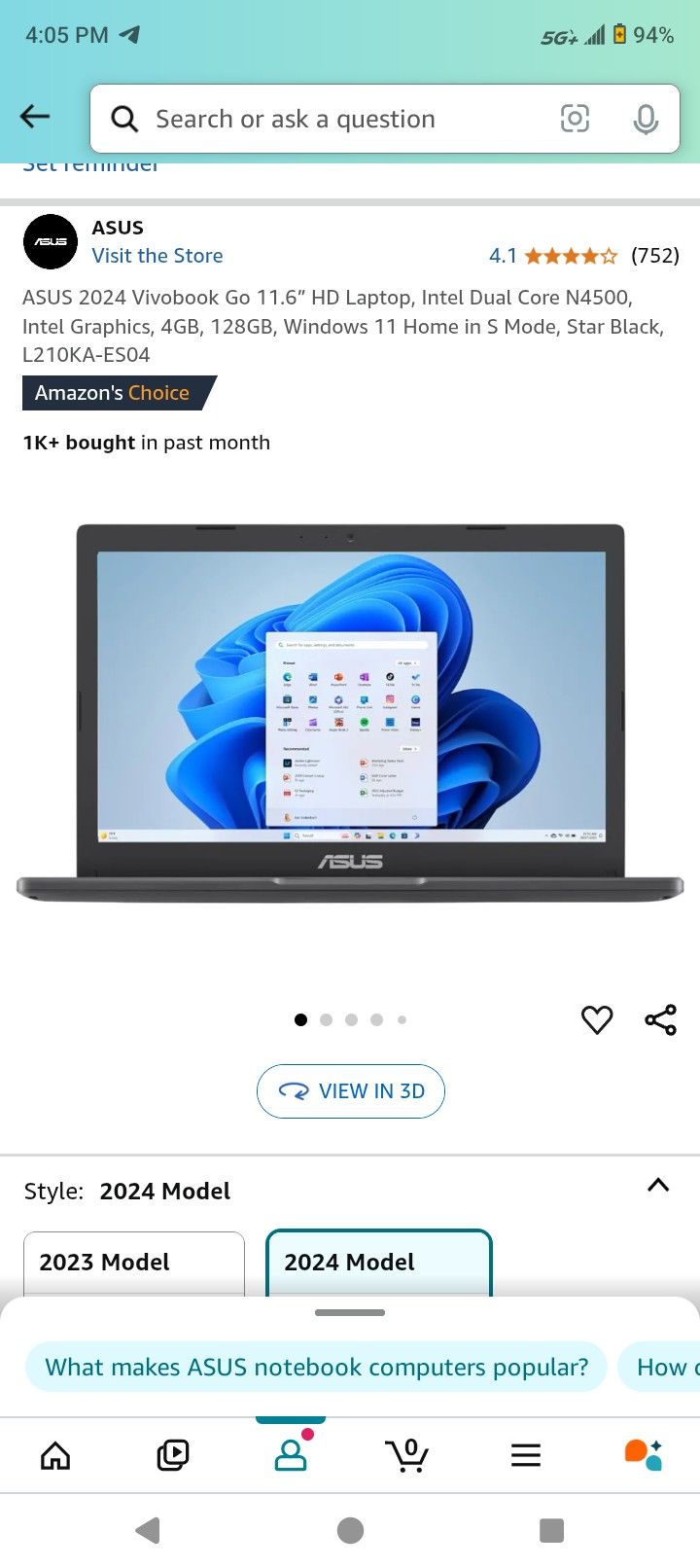 NEW Asus Laptop