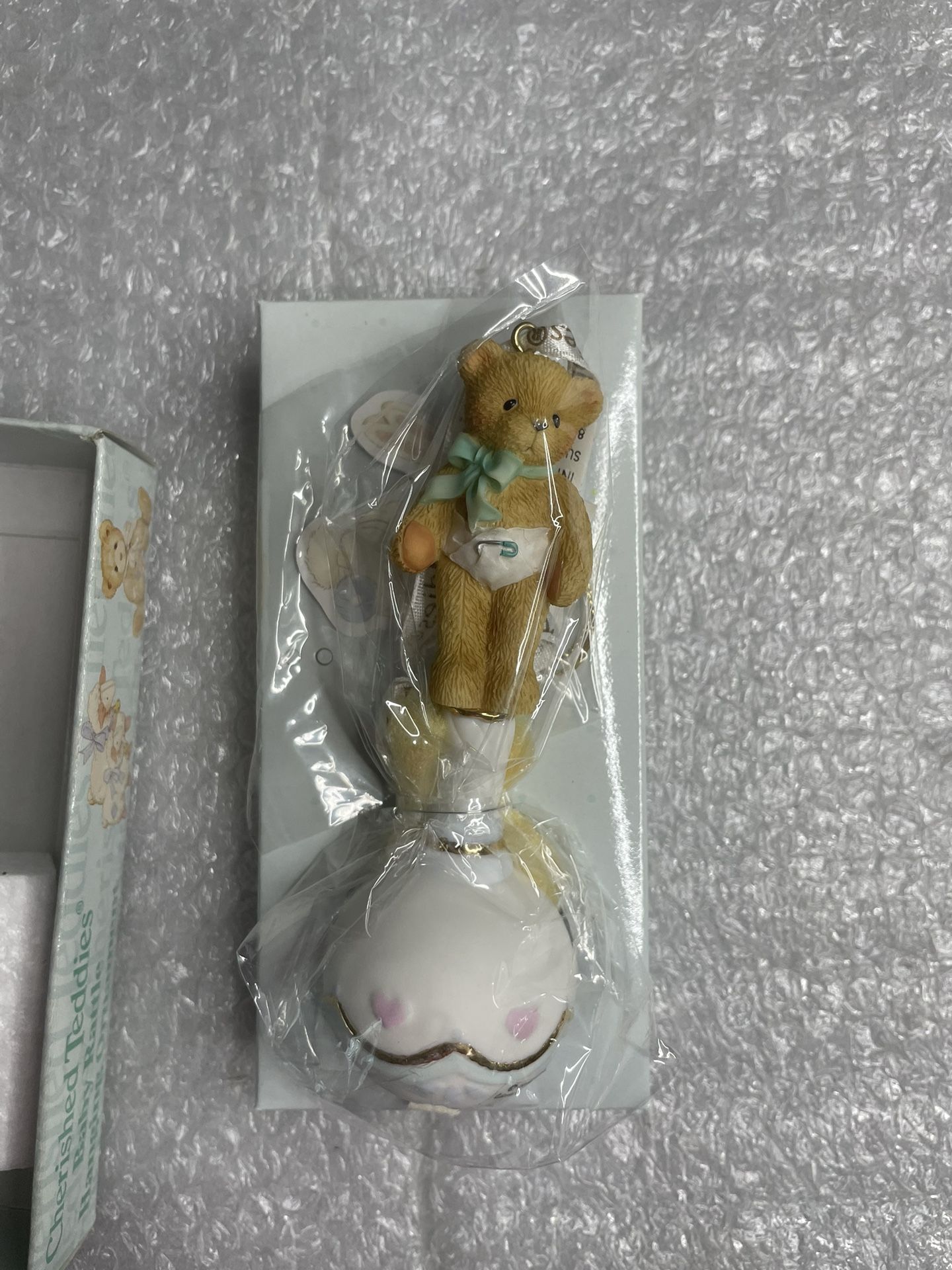 Enesco Cherished Teddies Baby Rattle Hanging Ornament x