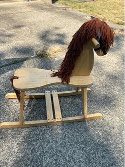 Wooden rocking horse