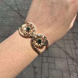 Vintage Rhinestone Hinge Bracelet