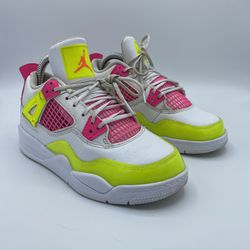 Air Jordan Retro 4 White Lemon Pink (PS) CV7809-100 size 13C