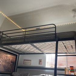 Metal Loft Bed Frame (Mattress is Extra)