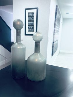 Z Gallerie Decorative Glass Bottles – Set of 2