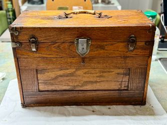 Vintage Oak Machinist Tool Chest