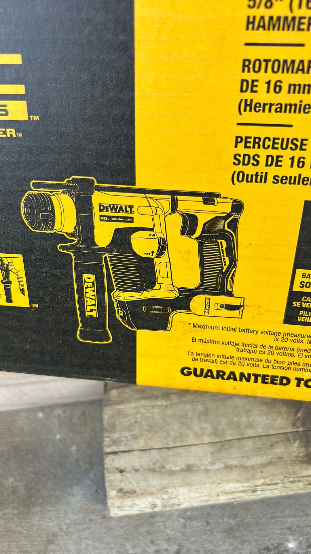 Dewalt 20v Brushless 5/8” SDS Rotary Hammer Tool Only