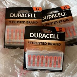3 Packs Of 13 Duracell Battery 16 Batteries Each Pack
