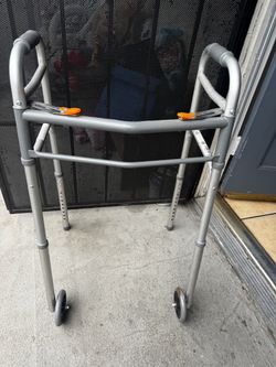 Folding Walker with Front Wheels