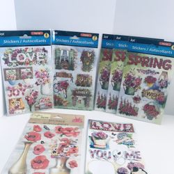 Floral Pop Up Stickers Sheets Garden