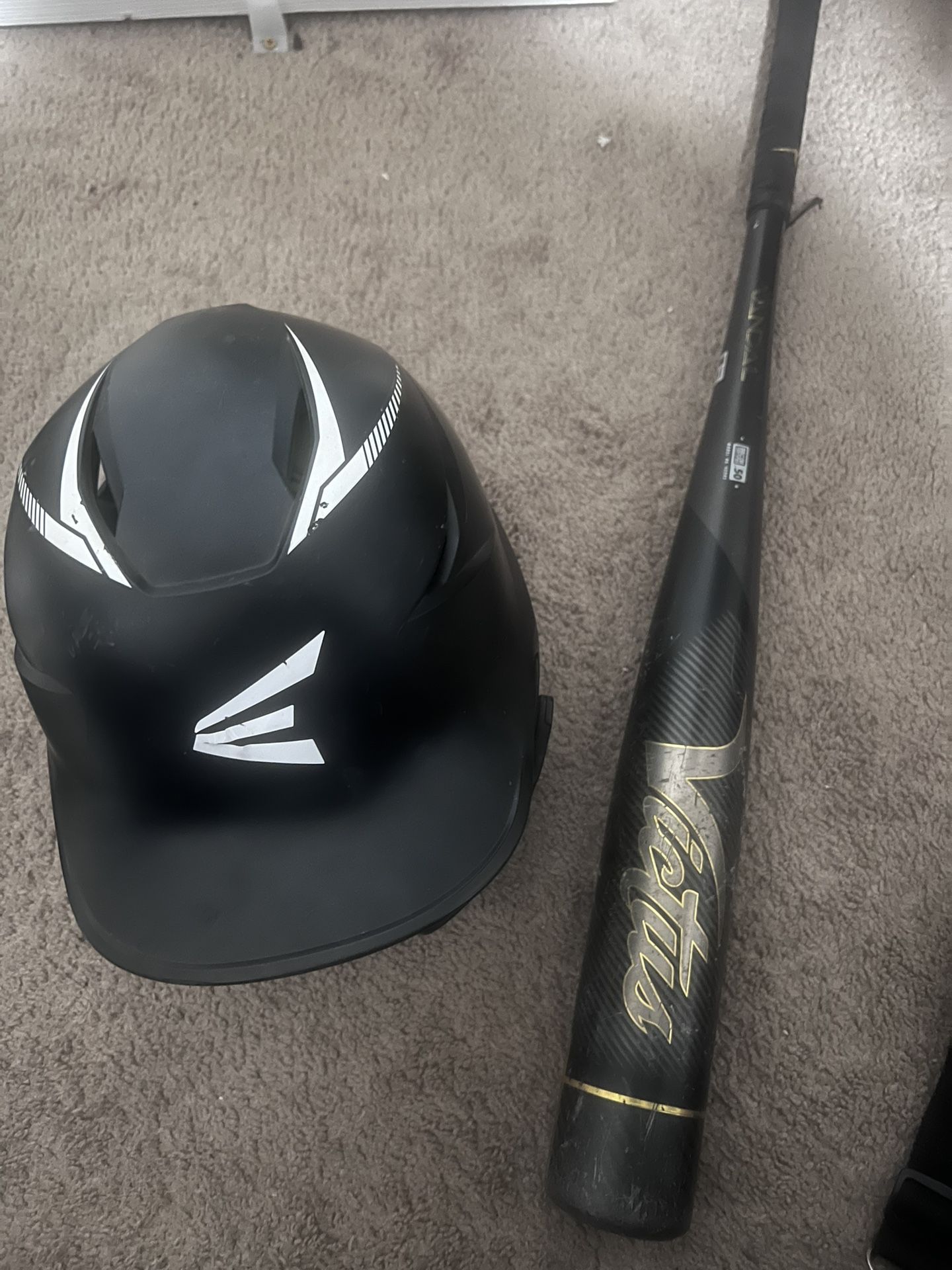 Baseball Bat And Helmet