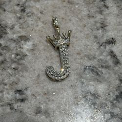 Diamond J Pendant 