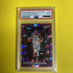 Giannis Antetokounmpo 1/99 Purple Prizm Psa9