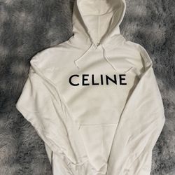 WHITE CELINE HOODIE SIZE MEDIUM MEN