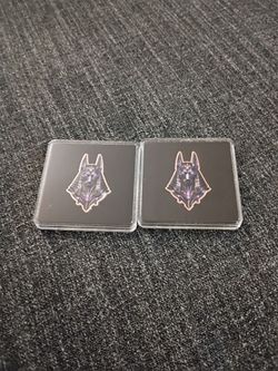 Two 1 oz colorized copper Anubis High relief limited edition