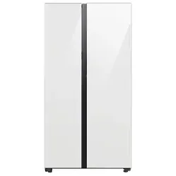 Samsung Bespoke Beverage Center 28-cu ft Standard-Depth 36-in Wide Side-by-Side Refrigerator Smart Compatible with Dual Ice Maker and Water Dispenser 