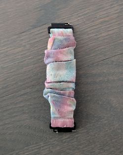 Kids Scrunchie Watch Band 20mm – Tie-Dye / Pastels (Single Band)