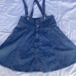 Denim skirt overall