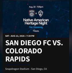 San Diego Fc VS Colorado Rapids