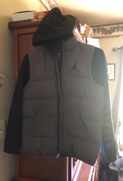 Jordan Grey and black Jacket M (10/12) years Boys