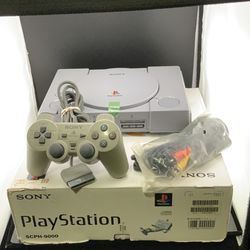 Sony PlayStation 1 SCPH-9000 – Japan Region-Locked Classic Console – COMPLETE in Original Box with Controller & Cables!