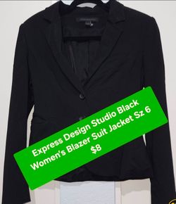 Express Design Studio Black Women’s Blazer Suit Jacket