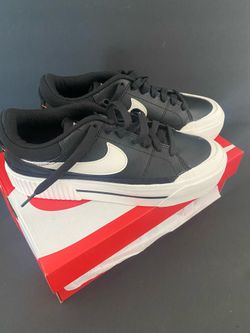 Nike Women's Shoes Court Legacy Lift DM7590 001 Size 6.5 Black White Sail