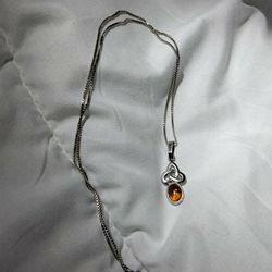 Baltic Amber In Sterling Silver 