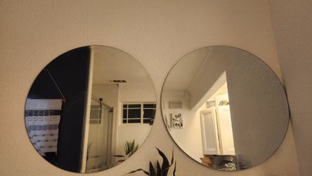 2 Round Mirrors