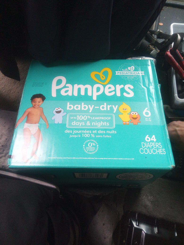 Pampers Size 6 Box Of Diapers. 