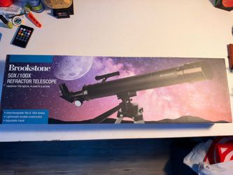 Brookstone 50X/ 100X REFRACTOR TELESCOPE
