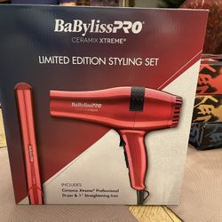 Babybliss Pro Flat Iron & Blow Dryer Limited Edition Set