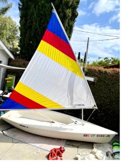 12 foot Sailboat registered ready to sail. Great for beginner.