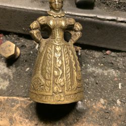 Antique Brass Lady Bell