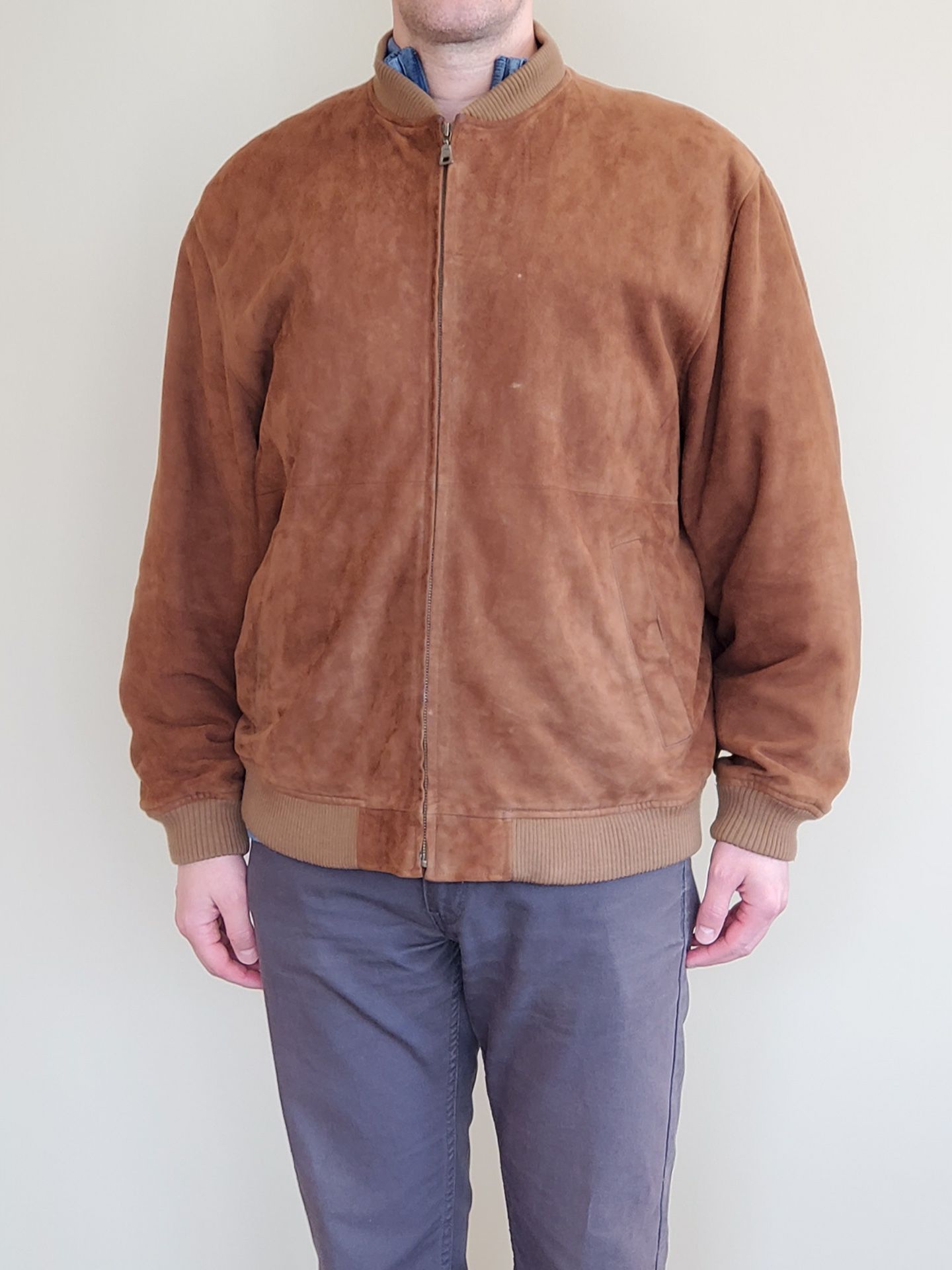 MEN’s High-Quality, SOFT SUEDE LEATHER JACKET - Size LARGE (pls see all photos & full details) - firm price