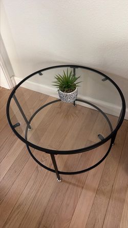 Living room glass table