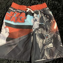 Star Wars Darth Vader and stormtroopers Boys Size 8 Swim Trunks