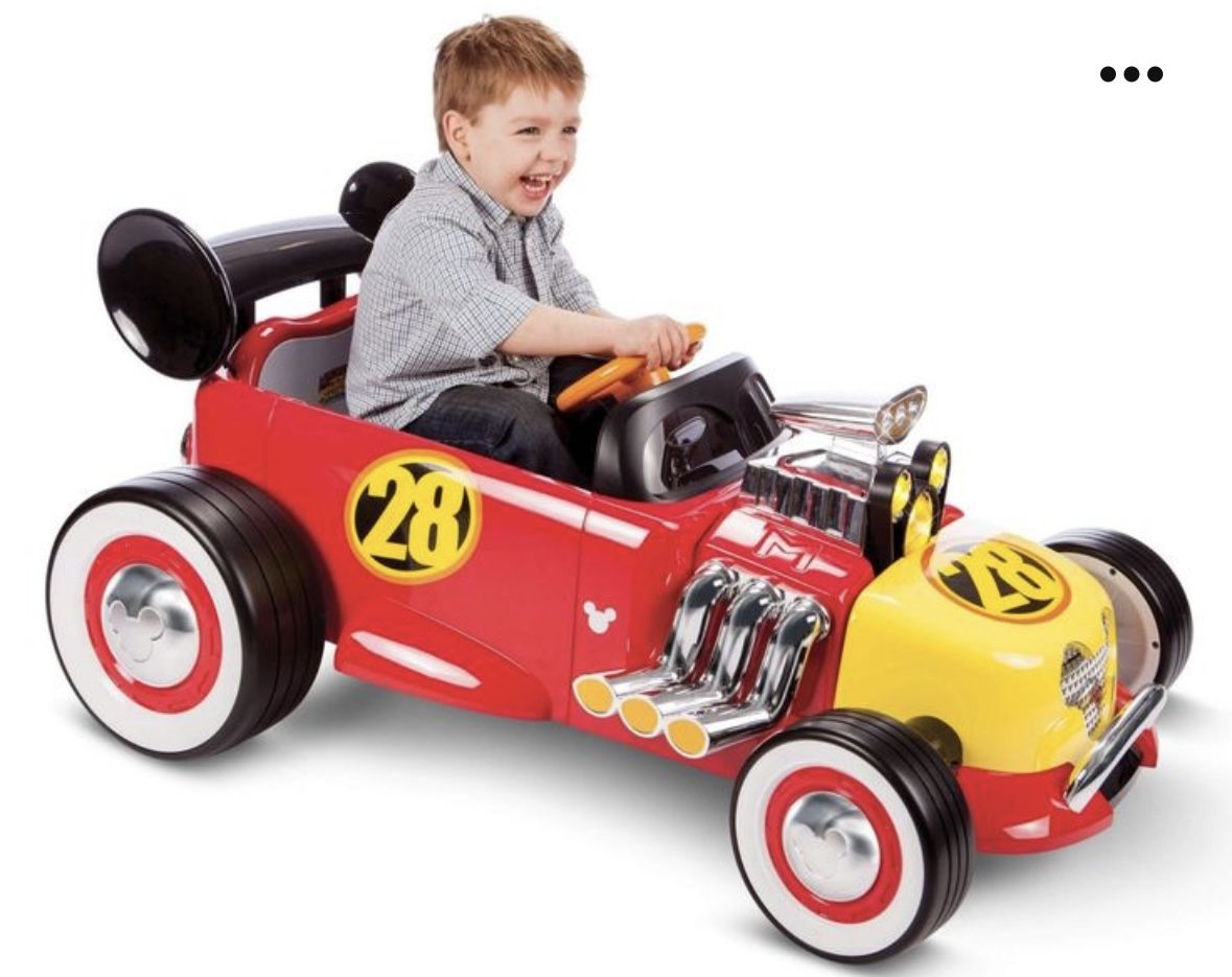 Disney Mickey Roadster Racer Car 6V Battery Powered Ride On Electric Kids Toys