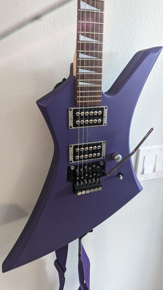 MIJ Jackson Kelly KE3, Refinished in Matte Purple Metallic, Invader Clone Pickups
