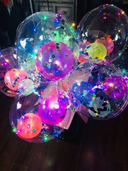 Neon light up balloons