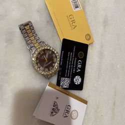 Quartz Face Moissanite Watch