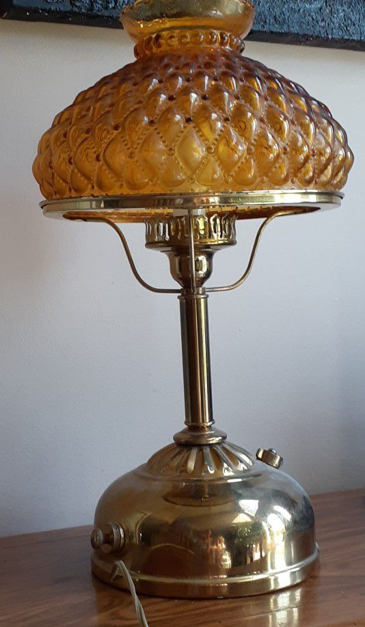 Antique Coleman  Oil  Lamp/ Electric Conversion 