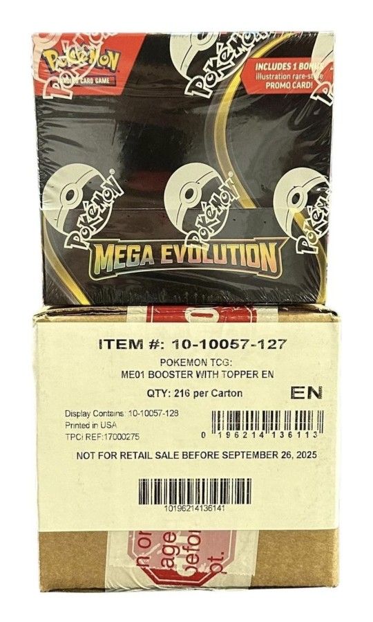 mega evolutions booster box topper Pokemon TCG Mega Evolutions Enhanced Booster Box Case