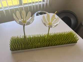Boon Long Patch Grass Green Benchtop Baby Bottle Teat Accessory Sink Drying Rack