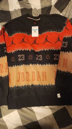 Nike Jordan Holiday Fleece Crewneck Sweatshirt Mens Medium FD7463-687